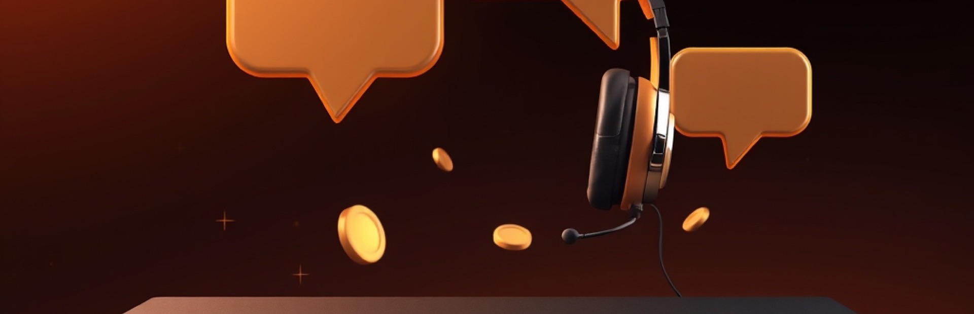Diwa Fun contact us page banner with glowing clay lamps, gold coins and chips on a dark surface